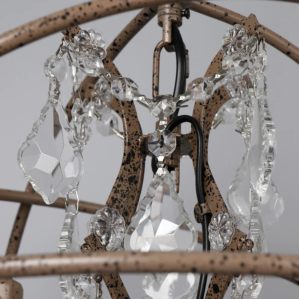 Retro vintage rust iron cage chandeliers E14 big style crystal chandelier lustre LED lamp Lighting for living room bedroom bar
Retro vintage rust iron cage chandeliers E14 big style crystal chandelier lustre LED lamp Lighting for living room bedroom bar