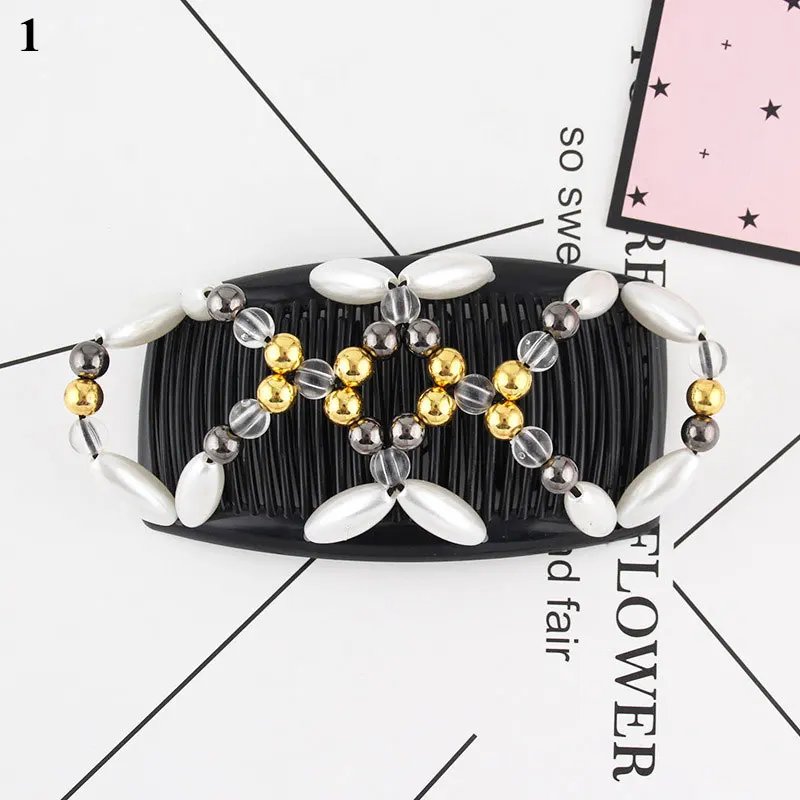 Handmade Beaded Hair Comb Double Row Insert Combs For Women DIY Hair Styling Tools Stretch Double Magic Hair Comb Accessories
Handmade Beaded Hair Comb Double Row Insert Combs For Women DIY Hair Styling Tools Stretch Double Magic Hair Comb Accessories