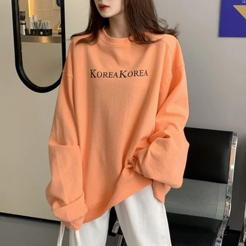Women Letter Print Long-Sleeved Pullover Hoodie Top Autumn Casual Lazy Crewneck Oversized Sweatshirt Harajuku Mid-Length Clothes
Women Letter Print Long-Sleeved Pullover Hoodie Top Autumn Casual Lazy Crewneck Oversized Sweatshirt Harajuku Mid-Length Clothes
