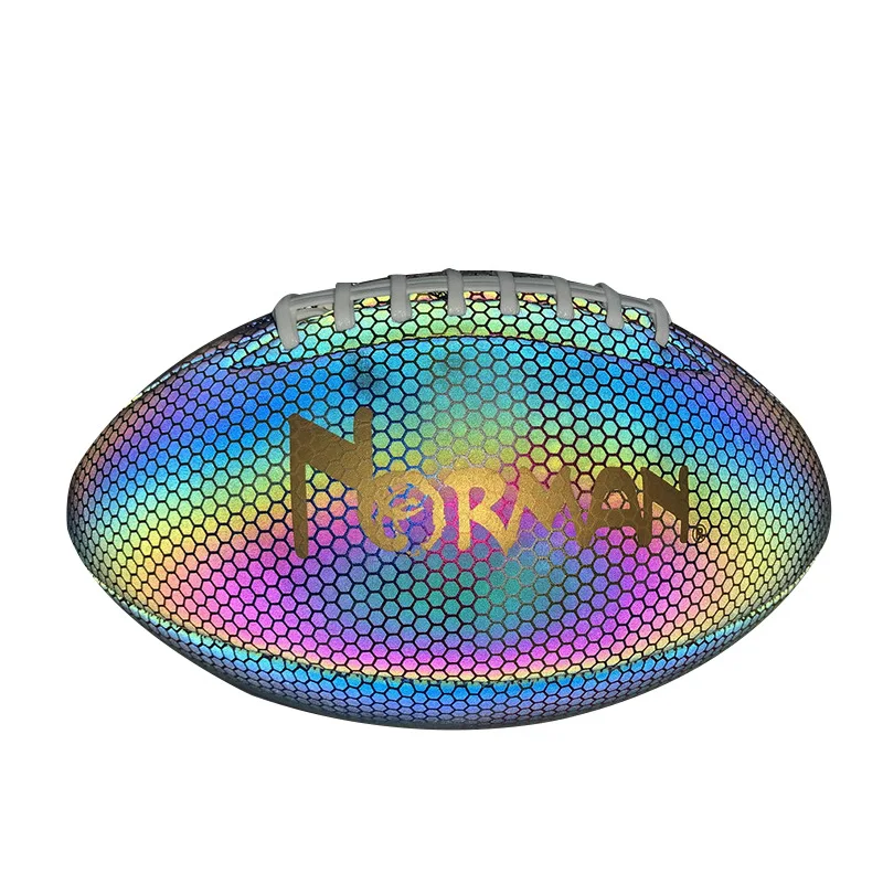 Reflective Rugby Ball American Football Composite Microfiber Material Customizable Logo Youth Training Practice Size 9
Reflective Rugby Ball American Football Composite Microfiber Material Customizable Logo Youth Training Practice Size 9
