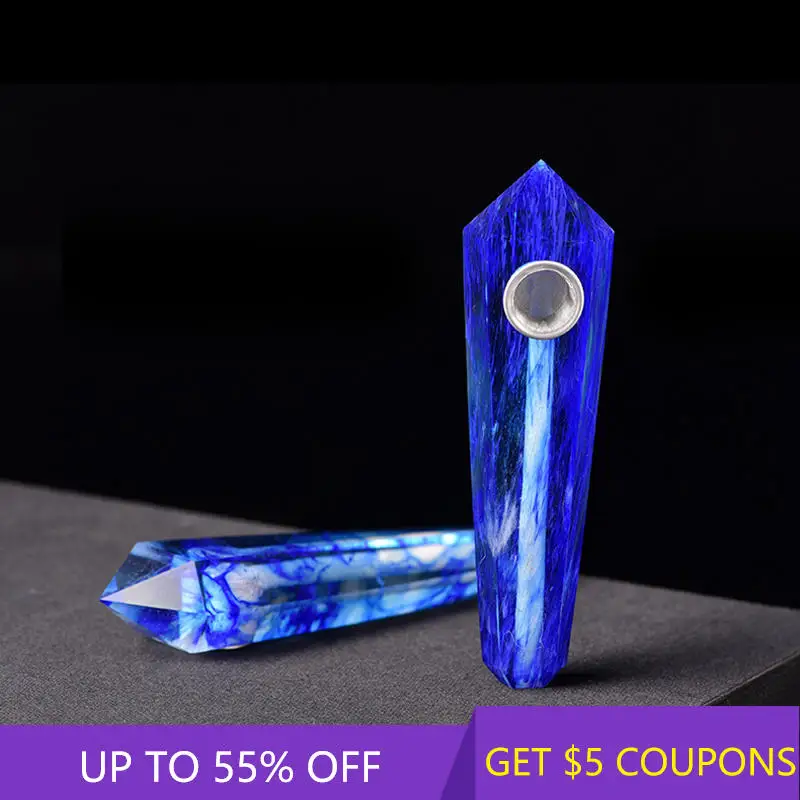 Natural Blue Smelting Stone Quartz Smoking Pipe Chakra Healing Crystal Point Wand Mineral Rock Gemstone Pipes W/ Carb Hole Gift
Natural Blue Smelting Stone Quartz Smoking Pipe Chakra Healing Crystal Point Wand Mineral Rock Gemstone Pipes W/ Carb Hole Gift