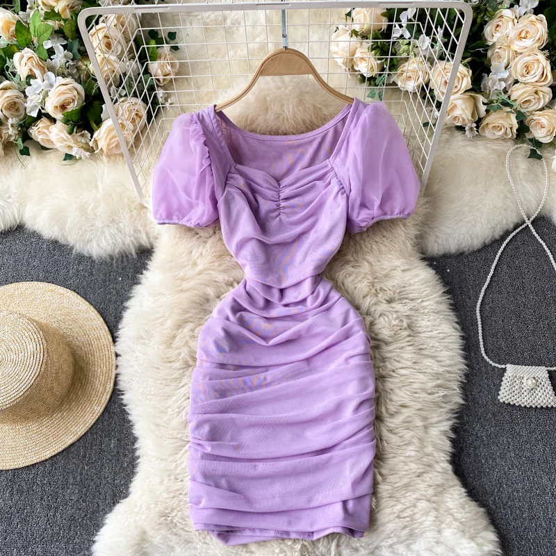 Foamlina New Fashion Ruched Sexy Bodycon Mini Dress Women Short Sleeve Square Collar Party Vestido Slim Stretch Night Club Dress
Foamlina New Fashion Ruched Sexy Bodycon Mini Dress Women Short Sleeve Square Collar Party Vestido Slim Stretch Night Club Dress
