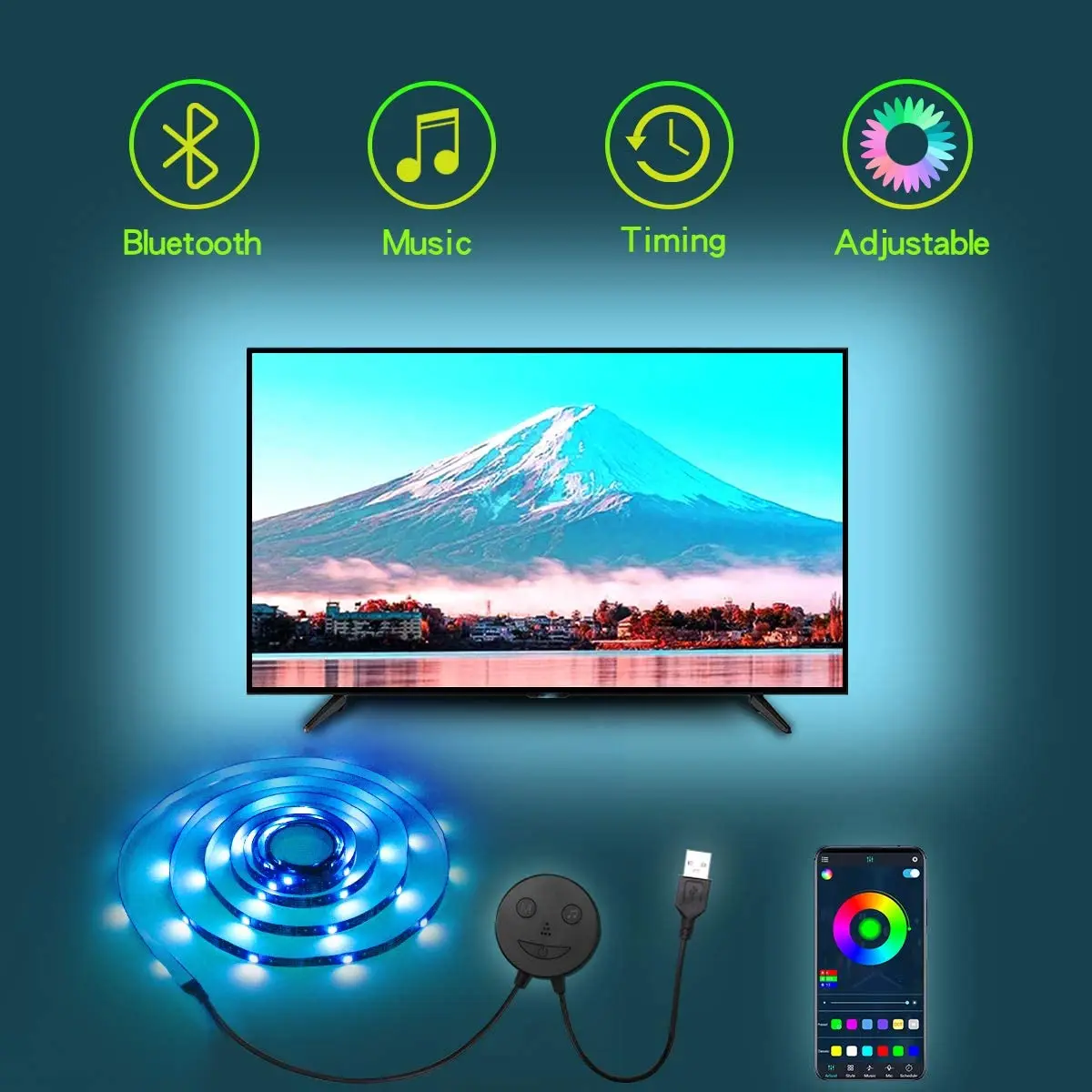 Светодиодный USB ТВ полосы светодиодный ТВ Подсветка RGB 5050 Светодиодный лента питаемые через USB порт светодиодный полосы светодиодный украше...
Светодиодный USB ТВ полосы светодиодный ТВ Подсветка RGB 5050 Светодиодный лента питаемые через USB порт светодиодный полосы светодиодный украше...