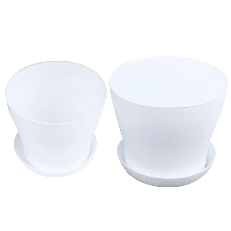 2pcs Plastic Plant Flower Pot Planter with Saucer Tray Round Gloss Home Garden Decor, White Upper Caliber -17cm / 6.69 inch & 14
2pcs Plastic Plant Flower Pot Planter with Saucer Tray Round Gloss Home Garden Decor, White Upper Caliber -17cm / 6.69 inch & 14