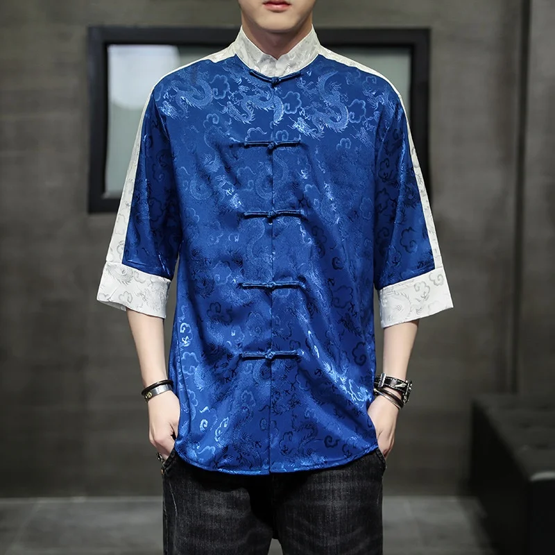 Chinese Shirts Satin Silk Vintage Coat Hanfu Blouse Traditional Chinese Clothing For Men Top Tang Collar New Year Clothes KK3594
Chinese Shirts Satin Silk Vintage Coat Hanfu Blouse Traditional Chinese Clothing For Men Top Tang Collar New Year Clothes KK3594
