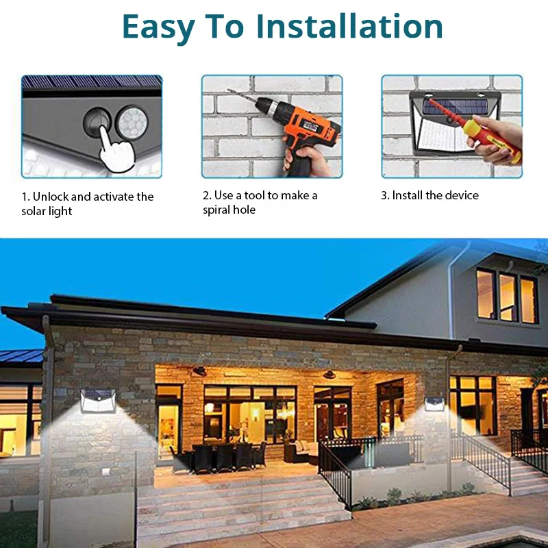 100 LED Solar Light Outdoor Solar Lamp with Motion Sensor Solar LED Light Waterproof Sunlight Powered for Garden Decoration
100 LED Solar Light Outdoor Solar Lamp with Motion Sensor Solar LED Light Waterproof Sunlight Powered for Garden Decoration