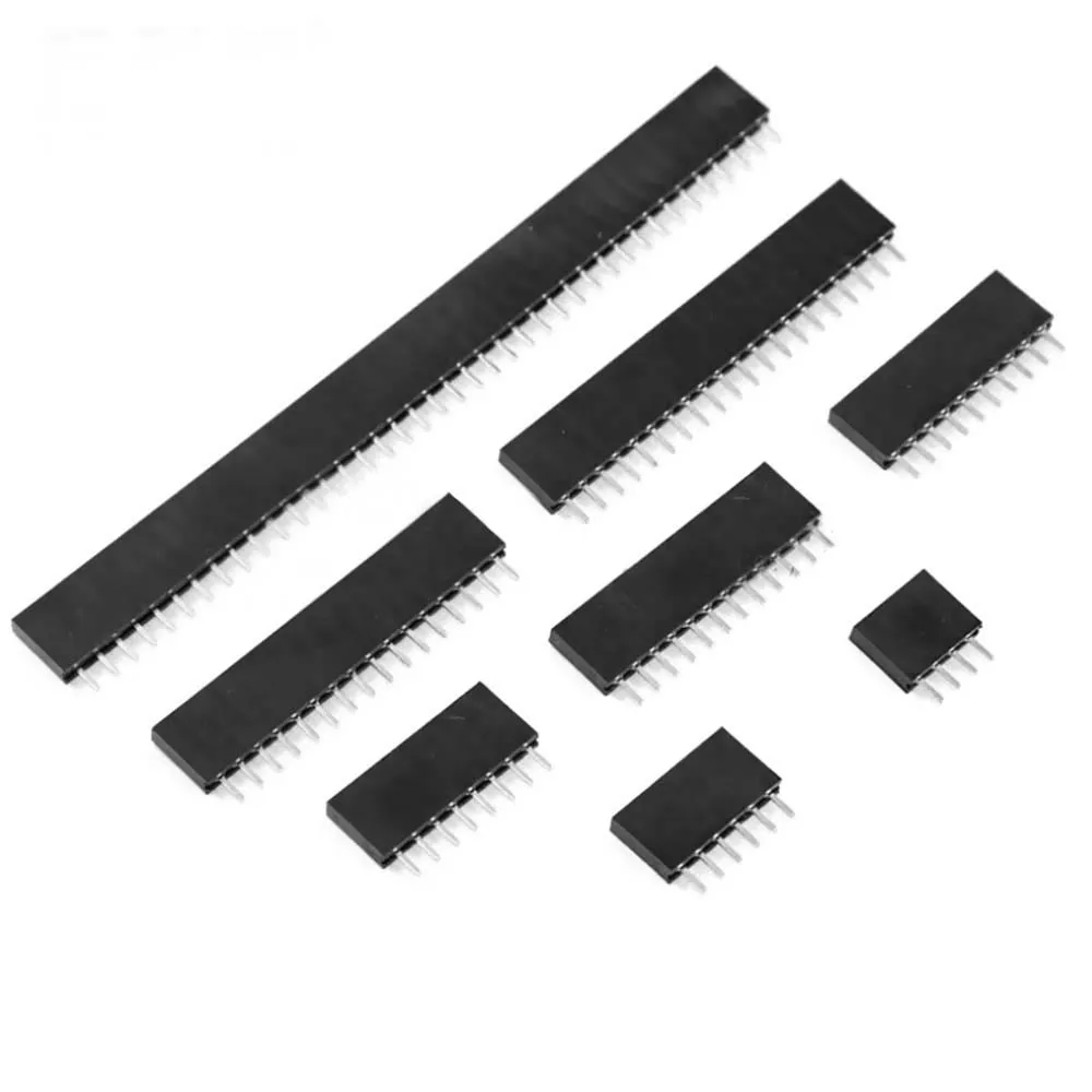 120pcs 2.54mm 4 6 8 Pin 10pin 12pin 16pin 20pin 40pin Single Row Stackable Long Legs Female Header Shield Socket Connector Kit
120pcs 2.54mm 4 6 8 Pin 10pin 12pin 16pin 20pin 40pin Single Row Stackable Long Legs Female Header Shield Socket Connector Kit