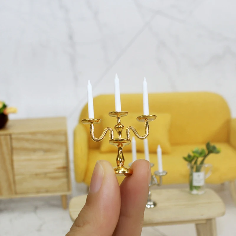 1:12 Scale 3-arm Miniature Candlesticks Candelabra Dollhouse White Candles Furniture Toy Pretend Play Doll House Accessories 1PC
1:12 Scale 3-arm Miniature Candlesticks Candelabra Dollhouse White Candles Furniture Toy Pretend Play Doll House Accessories 1PC