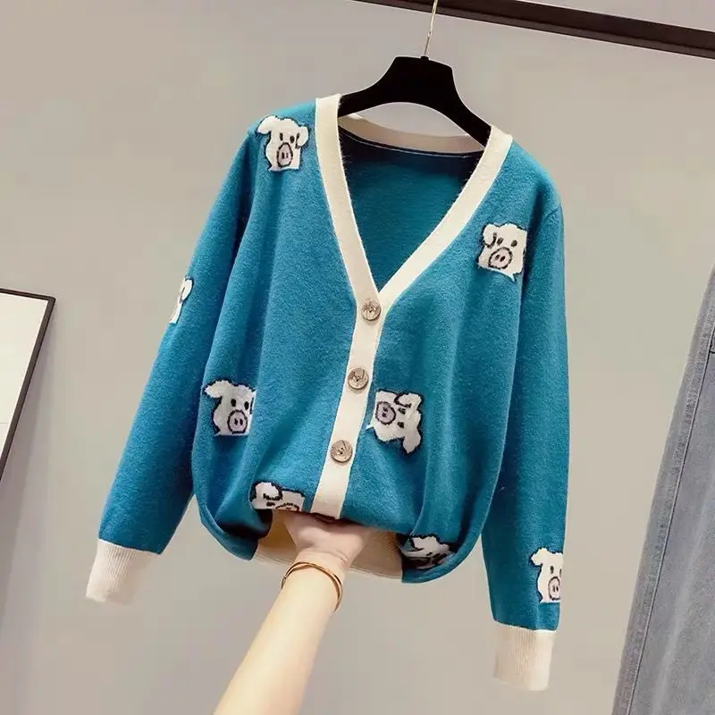 Loose Sweater Coat WOMEN 'S Spring Dress Spring and Autumn 2021 New Style with Knitted Fashion
Loose Sweater Coat WOMEN 'S Spring Dress Spring and Autumn 2021 New Style with Knitted Fashion