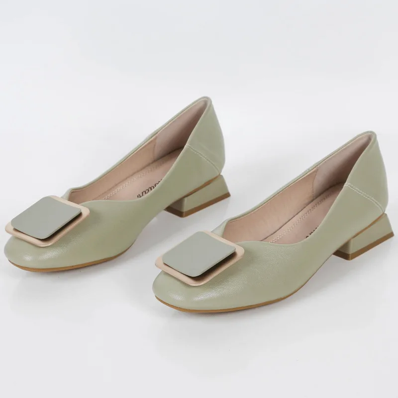 Soft Work Shoes Women Autumn Summer Shoes Girls' Square Head Thick Heel Female Shoes
Soft Work Shoes Women Autumn Summer Shoes Girls' Square Head Thick Heel Female Shoes