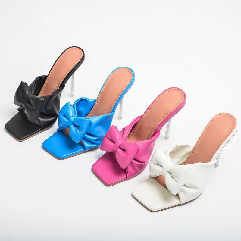Slippers Western Style Fashion Designer 2021 Summer Casual High Heels Bow Oversize Popular Solid Color
Slippers Western Style Fashion Designer 2021 Summer Casual High Heels Bow Oversize Popular Solid Color