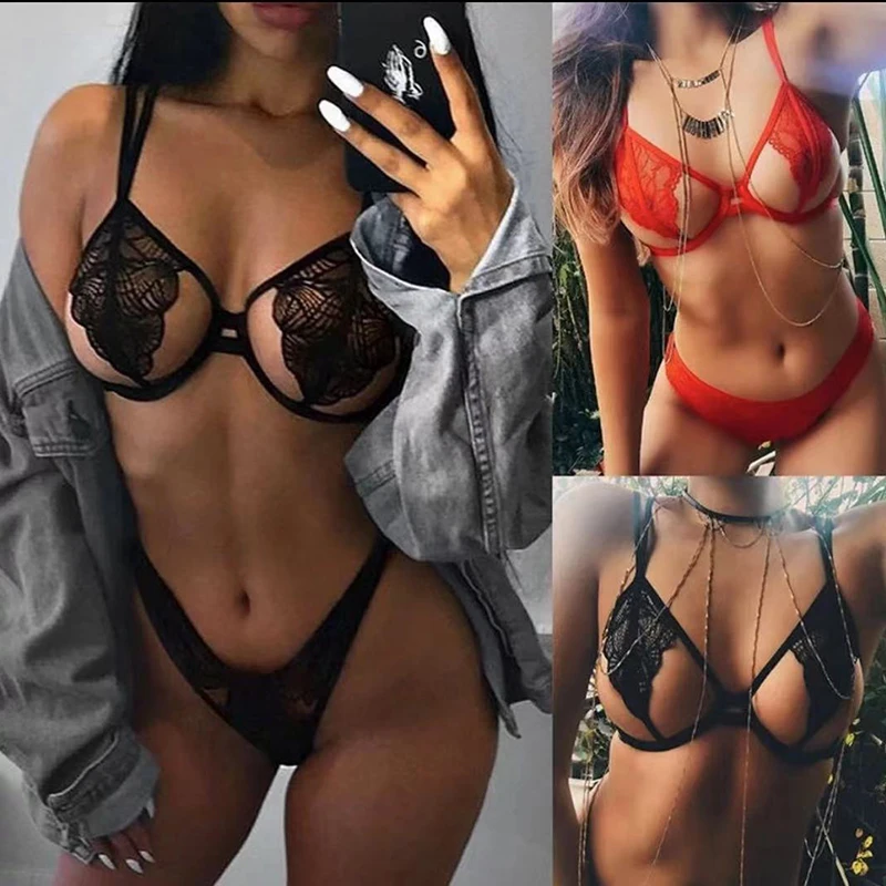Sexy Fashion Women Summer Swimsuit Lingerie Lace Bandage Set Bikinie Erotic Costumes Beacher hollow Solid color
Sexy Fashion Women Summer Swimsuit Lingerie Lace Bandage Set Bikinie Erotic Costumes Beacher hollow Solid color