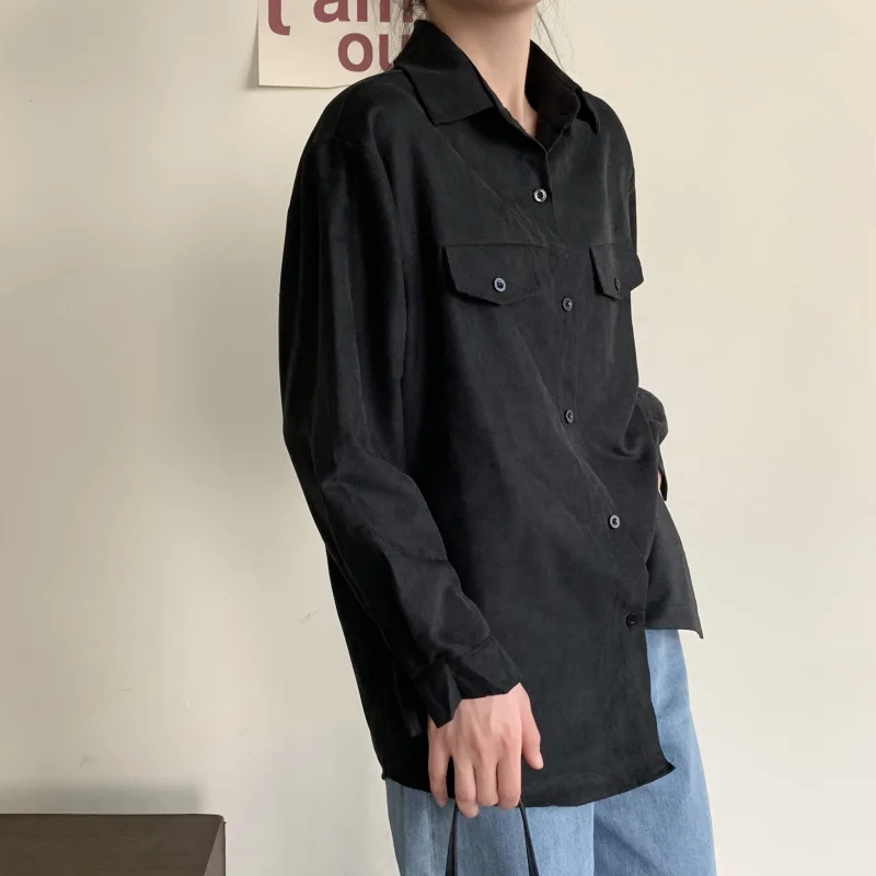 HziriP Korean Minimalist Stylish Pockets 2021 Lapel All Match Tops Chic Fashion New Women Streetwear Office Lady Outwear Shirts
HziriP Korean Minimalist Stylish Pockets 2021 Lapel All Match Tops Chic Fashion New Women Streetwear Office Lady Outwear Shirts