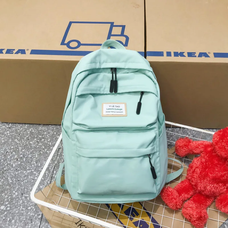Женский нейлоновый рюкзак 2020 Одноцветный Mochilas женская сумка на плечо для