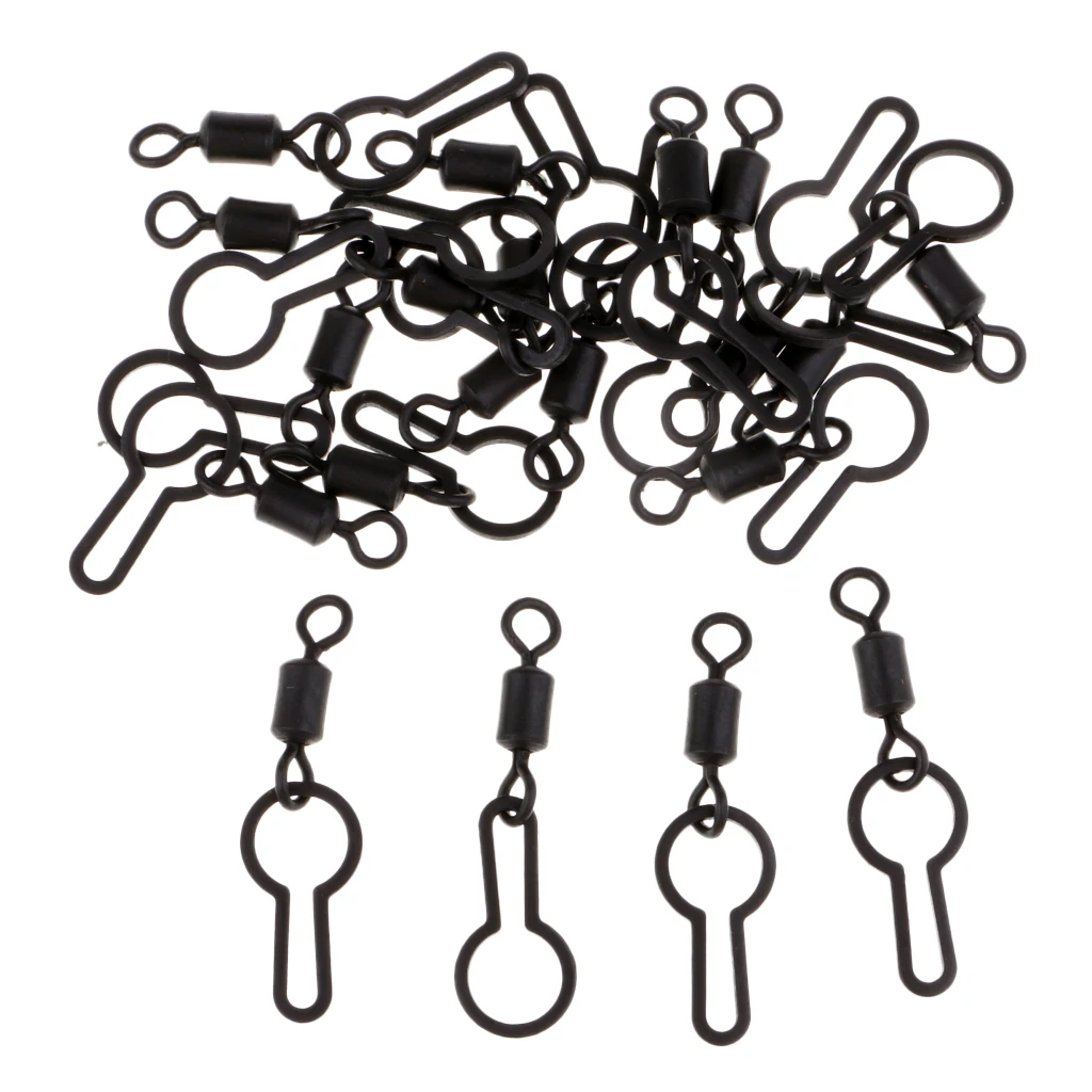 20pcs Fishing Rolling Swivel with Snap Fishing Accessories Lure Line Connector for PVA Bag
20pcs Fishing Rolling Swivel with Snap Fishing Accessories Lure Line Connector for PVA Bag