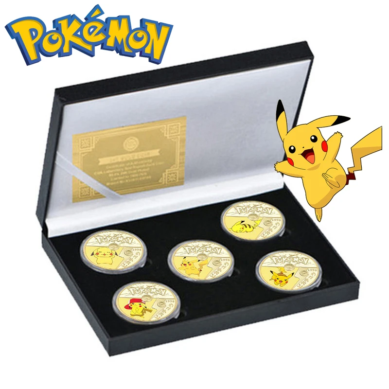 10 Styles Pokemon Pikachu Figure Commemorative Coin Anime Fans Collection Gold Coin Metal Craft Gift Box Anime Peripherals Toys
10 Styles Pokemon Pikachu Figure Commemorative Coin Anime Fans Collection Gold Coin Metal Craft Gift Box Anime Peripherals Toys