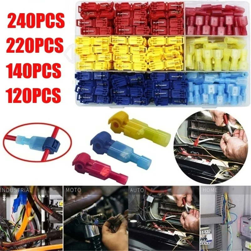240/220/140/120PCS Quick Electrical Cable Connectors Snap Splice Lock Wire Terminal Crimp Electric Wire Connector
240/220/140/120PCS Quick Electrical Cable Connectors Snap Splice Lock Wire Terminal Crimp Electric Wire Connector