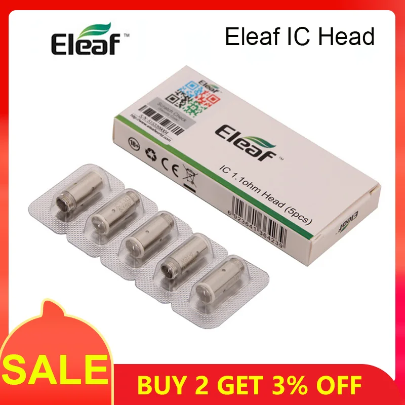 10 шт./лот оригинальная головка Eleaf IC 1.1ohm Одна Головка Катушки для iCare/iCare Mini Elektronik