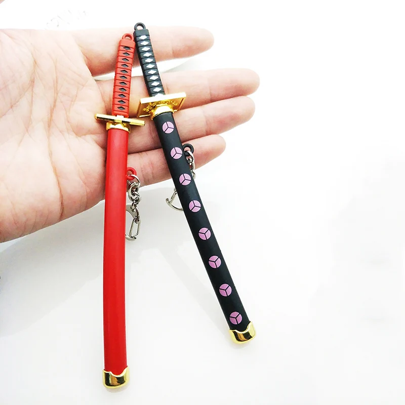 

ONE PIECE Special Roronoa Zoro Sword Keychains Buckle with Toolholder Scabbard Katana Sabre Car Key Chains Gift Keyrings
