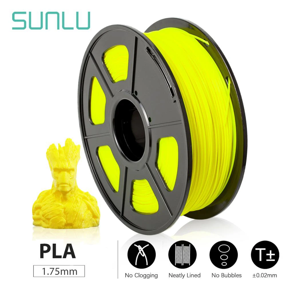 SUNLU PLA 3D Printer Filament 1.75mm PLA Filament 2.2 LBS 1kg Spool 3D Filament for 3D Printers and 3D Pens
SUNLU PLA 3D Printer Filament 1.75mm PLA Filament 2.2 LBS 1kg Spool 3D Filament for 3D Printers and 3D Pens