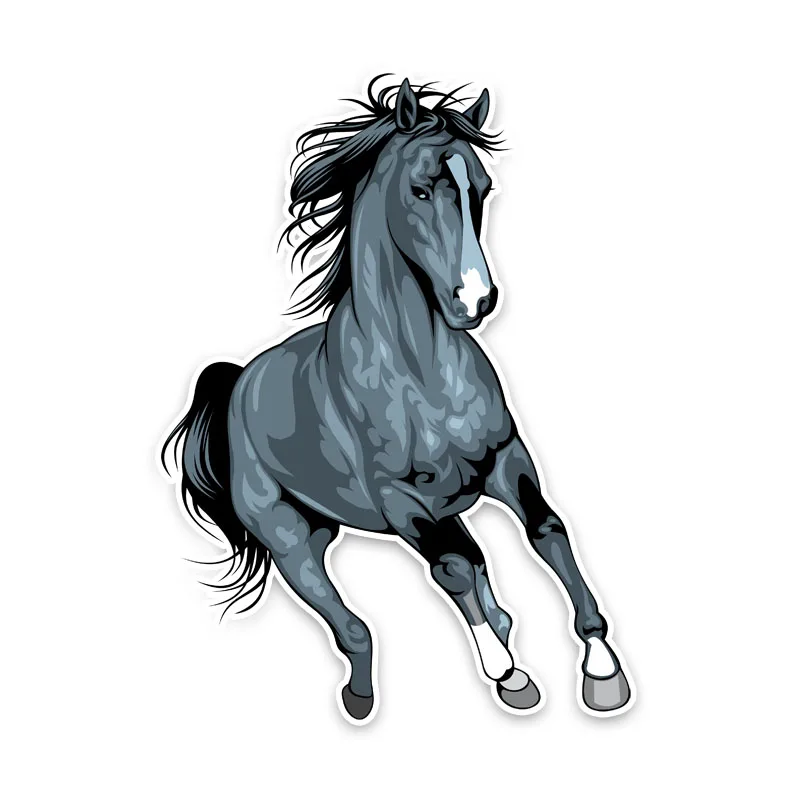 

15CM*11CM Popular Animal Running Horse PVC High Quality Car Sticker Decal