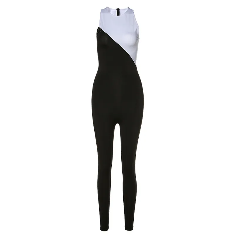 Sexy Hollow Out Jumpsuit Women Patchwork Color Sleeveless O-Neck Jumpsuit Women Summer Fashion Casual Bodysuit
Sexy Hollow Out Jumpsuit Women Patchwork Color Sleeveless O-Neck Jumpsuit Women Summer Fashion Casual Bodysuit