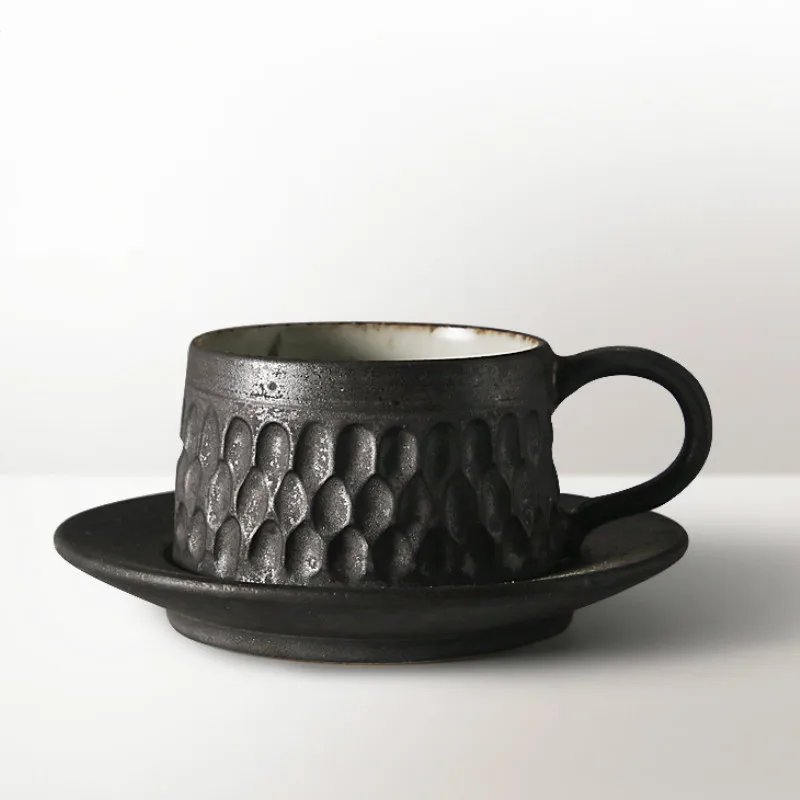 Фото Ретро японская фарфоровая кофейная чашка ручная роспись Простые керамические