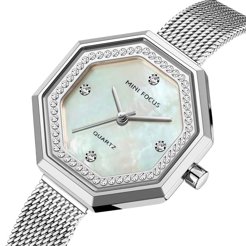 Women Silver Slim Watch Waterproof Stainless Steel Mesh Band Crystal Rhinestone Quartz Wristwatch Office Lady Simple Watch wach
Women Silver Slim Watch Waterproof Stainless Steel Mesh Band Crystal Rhinestone Quartz Wristwatch Office Lady Simple Watch wach