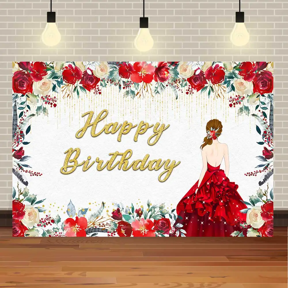 Seekpro Backdrops Happy 16th 18th 20th 30th Birthday Party Red Rose Princess Glitter Customized Banner Poster Photo Background
Seekpro Backdrops Happy 16th 18th 20th 30th Birthday Party Red Rose Princess Glitter Customized Banner Poster Photo Background