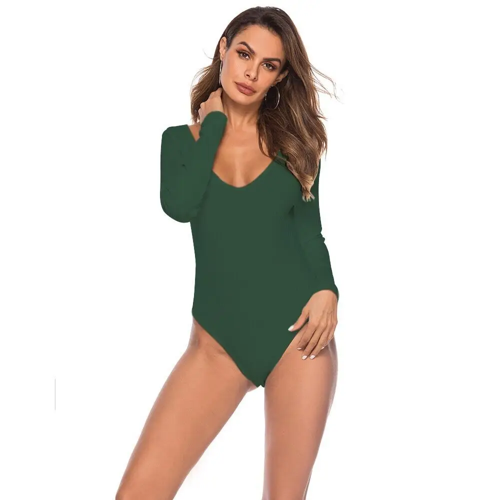 Women Casual Bodysuit Fall Winter Clothes Fashion Long Sleeve V Neck Tops Cotton Fabric Bodycon Suits Sexy Solid Basic Rompers
Women Casual Bodysuit Fall Winter Clothes Fashion Long Sleeve V Neck Tops Cotton Fabric Bodycon Suits Sexy Solid Basic Rompers