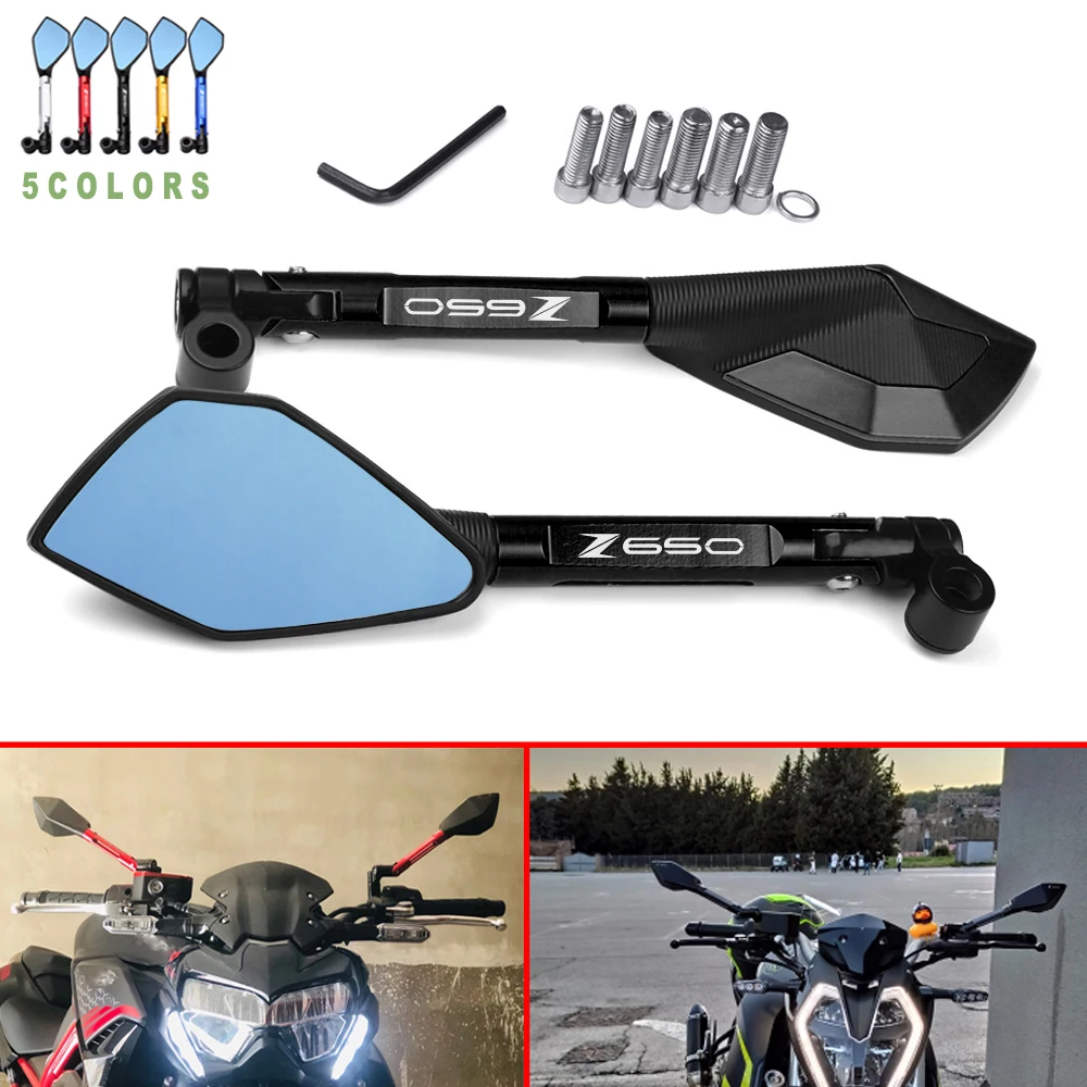 For Kawasaki Z650 Z 650 2016 2017 2018 2019 2020 2021 Z650 CNC Motorcycle Handlebar Rear View Mirrors Blue Anti-glare Mirror
For Kawasaki Z650 Z 650 2016 2017 2018 2019 2020 2021 Z650 CNC Motorcycle Handlebar Rear View Mirrors Blue Anti-glare Mirror