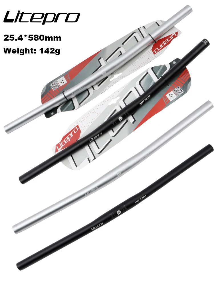 Litepro bicycle ultralight handlebar 25.4mm * 580mm aluminum alloy handlebar folding bike accessories ultralight handlebar 142g
Litepro bicycle ultralight handlebar 25.4mm * 580mm aluminum alloy handlebar folding bike accessories ultralight handlebar 142g