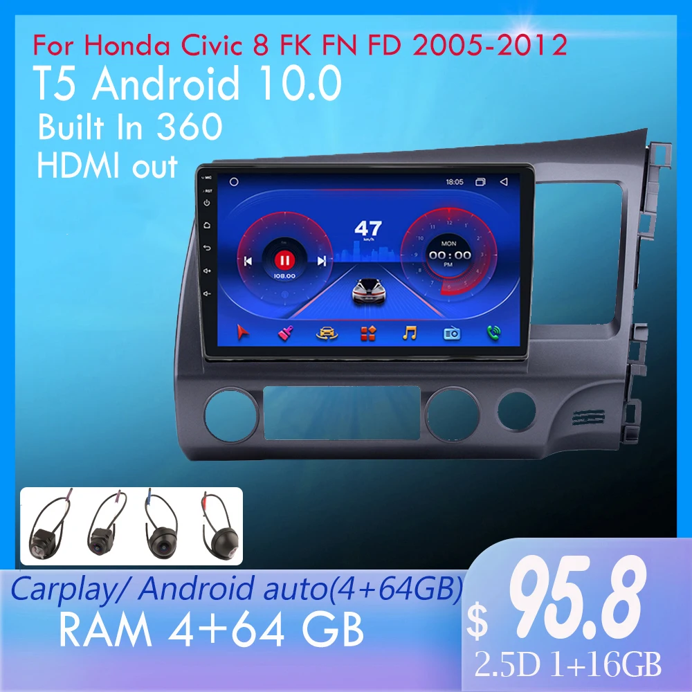 Android 10 2 DIN For Honda Civic 8 FK FN FD 2005-2012 Right hand driver Car Radio Multimedia Video Player Navigation GPS Android
Android 10 2 DIN For Honda Civic 8 FK FN FD 2005-2012 Right hand driver Car Radio Multimedia Video Player Navigation GPS Android