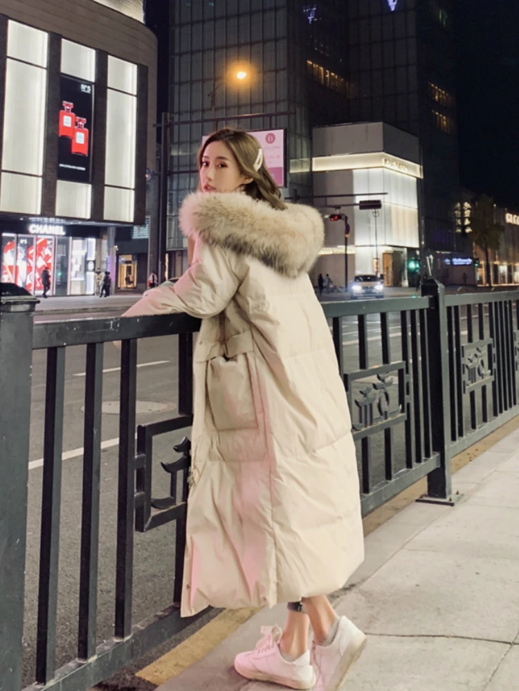 Winter 2020 White Blue Hooded Cotton Women's Parka Coat Thick Warm Casual Fashion High Quality Big Fur Collar Puffer Jacket
Winter 2020 White Blue Hooded Cotton Women's Parka Coat Thick Warm Casual Fashion High Quality Big Fur Collar Puffer Jacket