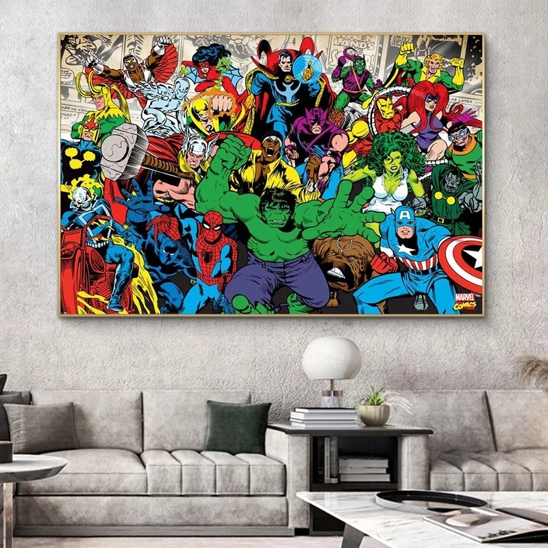 Marvel Comics Superheroes Character Hulk Avengers Posters Modern Wall Art Prints Decor Canvas Painting HD Living Room Decoration
Marvel Comics Superheroes Character Hulk Avengers Posters Modern Wall Art Prints Decor Canvas Painting HD Living Room Decoration