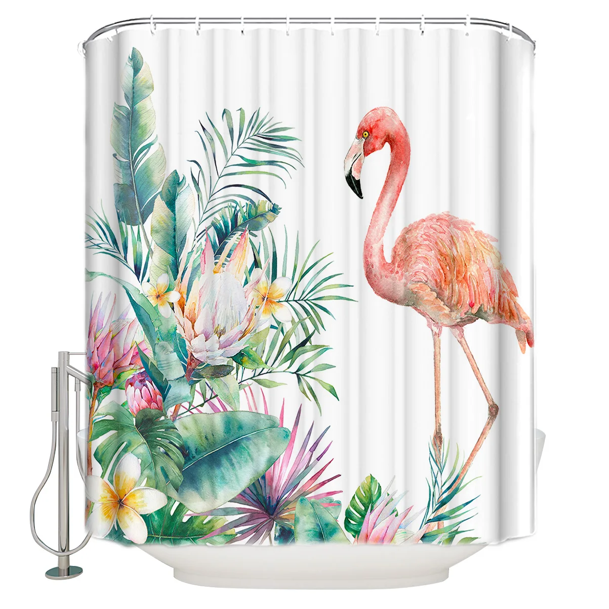 Flamingo Turtle Leaf Tropical Shower Curtain High Quality Bathroom Waterproof Fabric Toilet Simple Style Decor Shower Curtains
Flamingo Turtle Leaf Tropical Shower Curtain High Quality Bathroom Waterproof Fabric Toilet Simple Style Decor Shower Curtains