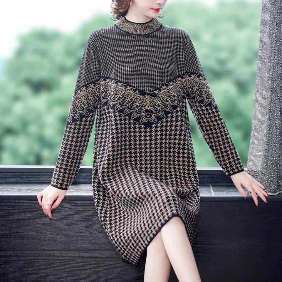 Mother Dress Fat 2022 New Autumn And Winter Knitted Dress Fashion Was Thinner In The Long Section Sweater Women Spring Dress805
Mother Dress Fat 2022 New Autumn And Winter Knitted Dress Fashion Was Thinner In The Long Section Sweater Women Spring Dress805