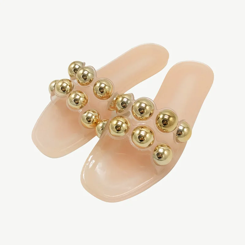Fashion Transparent Women Jelly Mules Big Crystal String Bead Design Ladies Flat Slippers Summer Female Soft Rubber Slides New
Fashion Transparent Women Jelly Mules Big Crystal String Bead Design Ladies Flat Slippers Summer Female Soft Rubber Slides New
