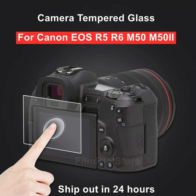 2 шт. EOS M50 R7 Защитная пленка для камеры Оригинальное закаленное стекло 9H Canon R5 R6 M50II