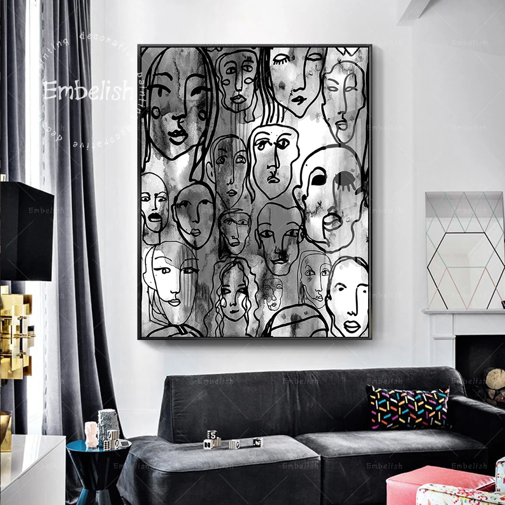 Embelish Creative Abstract Human Faces Watercolor Wall Art Pictures For Living Room HD Print On Canvas Oil Painting Posters
Embelish Creative Abstract Human Faces Watercolor Wall Art Pictures For Living Room HD Print On Canvas Oil Painting Posters