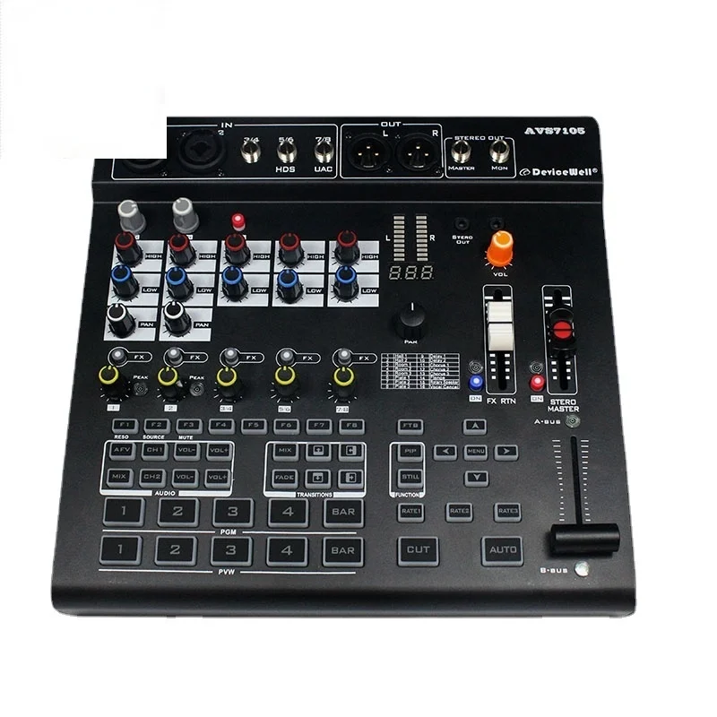 FOR Avs7105 Studio Mixer Audio and Video Integrated Switcher 4-Way HDMI 1-Way DP
FOR Avs7105 Studio Mixer Audio and Video Integrated Switcher 4-Way HDMI 1-Way DP