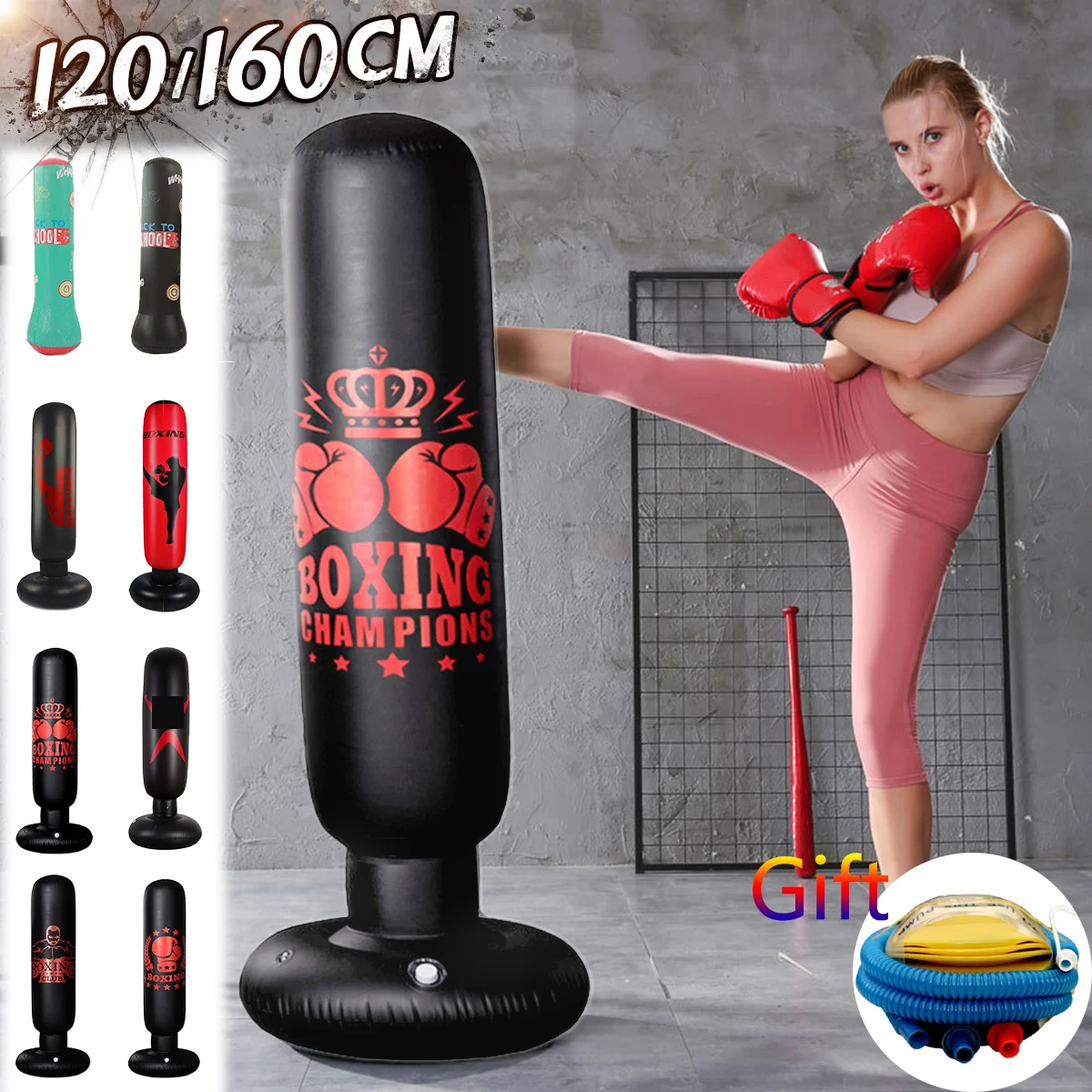 

Inflatable Boxing Sack Training Pressure Relief Exercise Punching Bag Water Base Standing Sandbag Fitness Equipment Boxing Bag