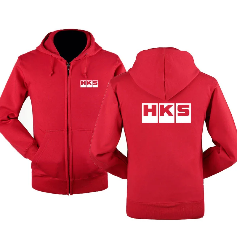 Толстовка с капюшоном и логотипом HKS Зимние толстовки куртка на молнии хлопковое