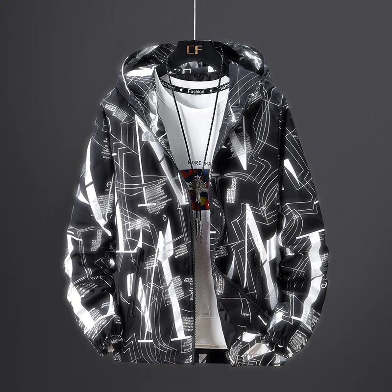2021 Spring Men's Jacket Bright Hip Hop Retro Color Patchwork Jackets Streetwear Track Hipster Plus Size 5xl 6xl 7xl | Мужская