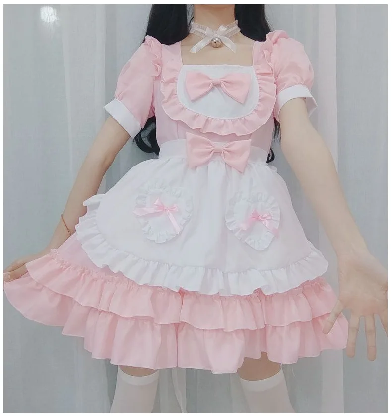 Cosplay Japanese soft sister Maid Dress pure and lovely Pink Maid uniform suit role play
Cosplay Japanese soft sister Maid Dress pure and lovely Pink Maid uniform suit role play