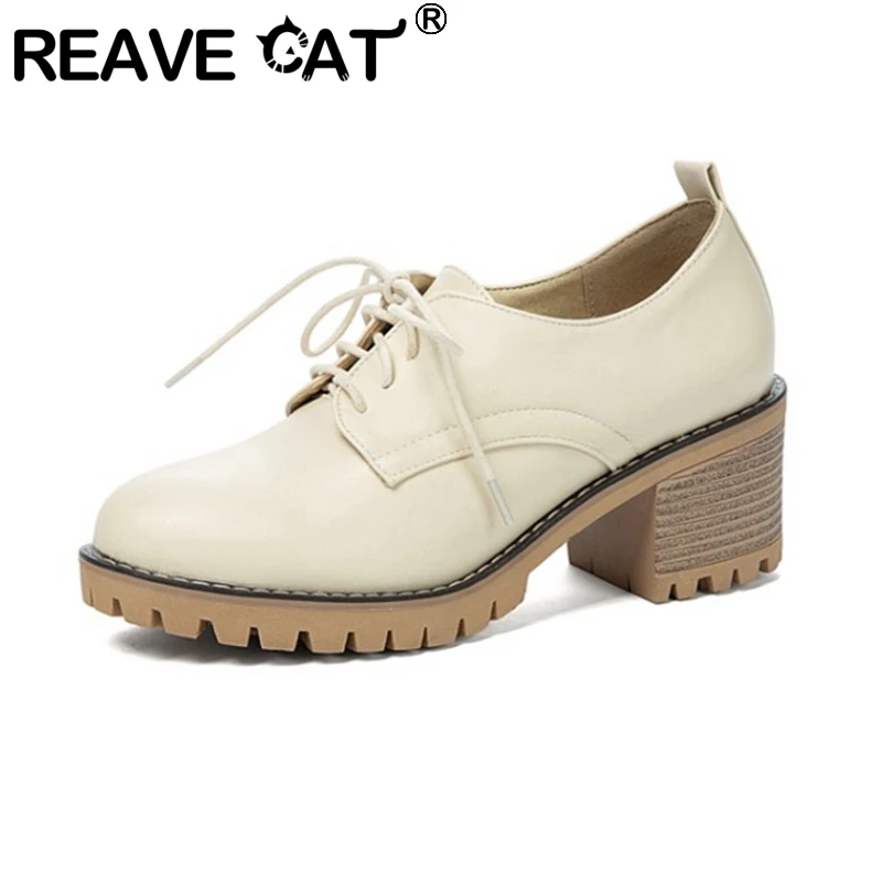 Женские туфли на платформе REAVE CAT, туфли-лодочки в стиле ретро на шнуровке с круглым носком на массивном каблуке 5 см, Размеры 33-43, черные, беже...
Женские туфли на платформе REAVE CAT, туфли-лодочки в стиле ретро на шнуровке с круглым носком на массивном каблуке 5 см, Размеры 33-43, черные, беже...