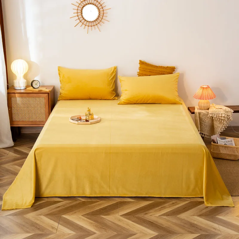 Winter Thicken Crystal Velvet Bedding Sheets Soft Warm Bedspread Queen King Size Solid Color Washable Flat Sheet Home Decor
Winter Thicken Crystal Velvet Bedding Sheets Soft Warm Bedspread Queen King Size Solid Color Washable Flat Sheet Home Decor