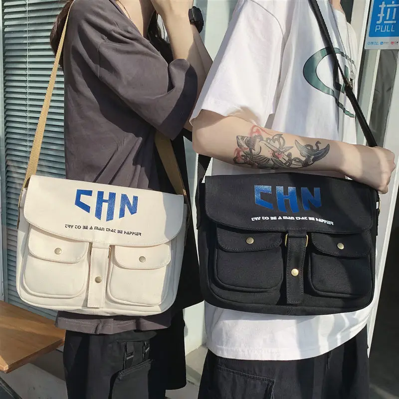 Industrial Style Messenger Bag Men's Fashion Canvas Bag Man Leisure Shoulder Bag Student Large Capacity Straddle Backpack
Industrial Style Messenger Bag Men's Fashion Canvas Bag Man Leisure Shoulder Bag Student Large Capacity Straddle Backpack