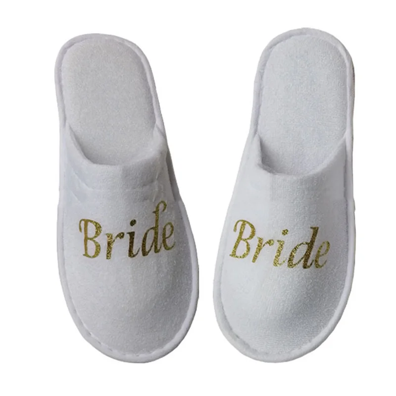 1 Pair Bride Shower Bride Wedding Decoration Bridesmaid Hen Party Spa Soft Slippers Ladies Bachelorette Party Supplies Gifts
1 Pair Bride Shower Bride Wedding Decoration Bridesmaid Hen Party Spa Soft Slippers Ladies Bachelorette Party Supplies Gifts