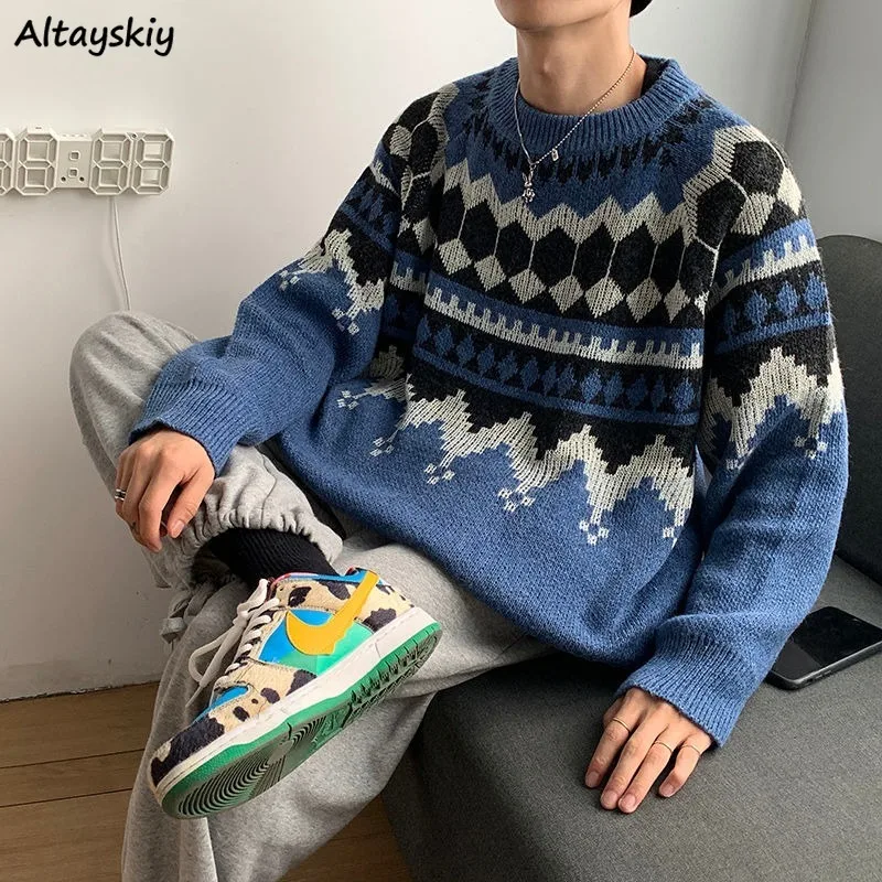 Geometric Pullovers Women Loose Leisure Japanese Style Chic Trendy Streetwear BF Unisex College Students Harajuku Female Sweater
Geometric Pullovers Women Loose Leisure Japanese Style Chic Trendy Streetwear BF Unisex College Students Harajuku Female Sweater